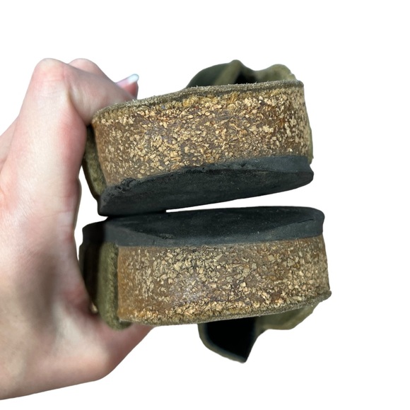 Birkenstock Eaton Olive Green Suede Leather Clogs 39 / 8 - Picture 7 of 11